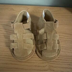 Janie and Jack Tan Sandals Size 6-12 Months